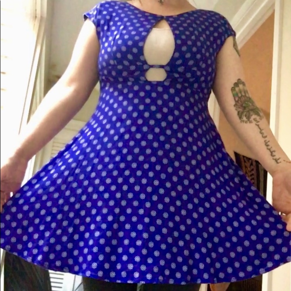 Free people royal blue mini dress